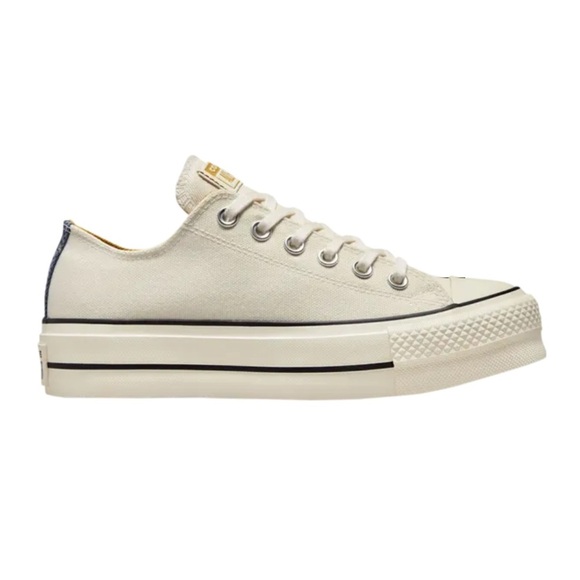 Converse Chuck Taylor All Star Lift Platform Low "Denim-Egret' Size Women's 6 - Picture 1 of 9